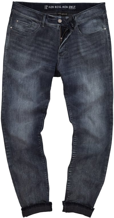 JP 1880 - Heren - Jeans denim FLEXNAMIC® buikfit regular fit 5-pocket - Blauw zwart denim - Maat 70