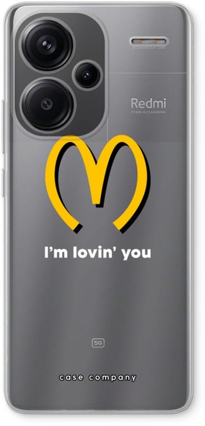 Case Company® - Hoesje geschikt voor Xiaomi Redmi Note 13 Pro plus hoesje - I'm lovin' you - Soft Cover Telefoonhoesje - Bescherming aan alle Kanten en Schermrand
