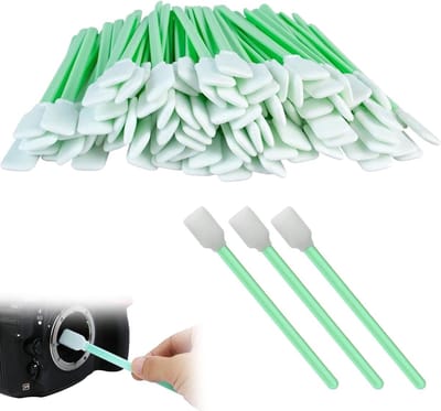 100 Stuks Lange Katoenen Stokken, Steriele Wattenstaafjes voor Inkjetcamera en Lensreiniging, Perfect voor Nauwkeurige Reiniging en Onderhoud
