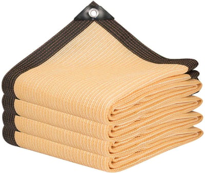 Schaduwdoek 2 x 2m HDPE 90–95% UV-Bescherming – Zonnescherm voor Tuin, Terras, Balkon & Zwembad -beige