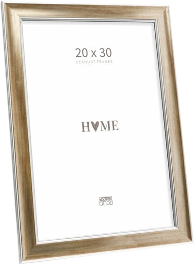 Deknudt Frames fotolijst S244D3 - brons met zilverbiesje - 20x30 cm