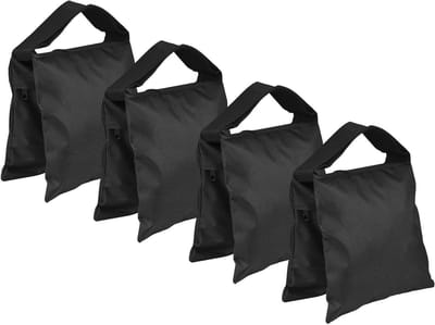 Allecto Plus - Luifelgewichten Zandzakken voor Pop-up Luifeltent | Buiten Fotografie Accessoires | Vulbare Zandzakken (4 stuks)