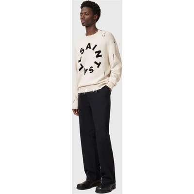 AllSaints Diageo Crew Ecru White Taglia: XL | Maglioni a maglia Outlet | Uomo | Marrone
