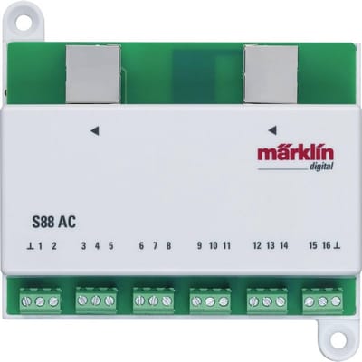Terugmeldmodule - Decoder module - Modelspoor besturing - 16 ingangen - Schaal 1:87 - Zwart