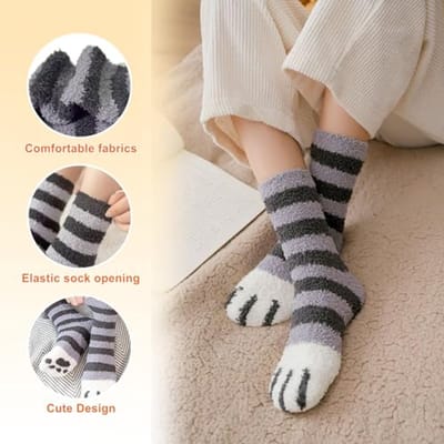 Schattige Dames Kattensokken – Comfortabele Katoenen Sokken voor Thuis en Buiten – Diverse Kleuren en Maten 34-39