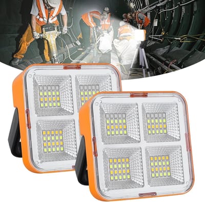 Oplaadbare Zonne-werklampen met 80 LEDs en 4 Lichtmodi - Ideaal voor Buitenactiviteiten