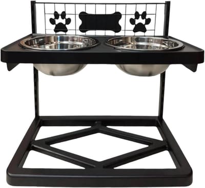 Voerbak Stand - Honden Voerbak - Comfortabel Eten - Antislip Basis - 41x27x10cm - Zwart