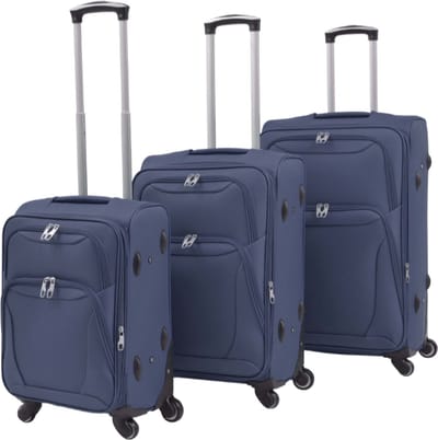 Trolleyset marineblauw 3-delig