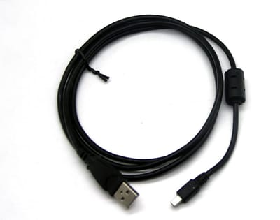 Dailygoody - USB Kabel - Olympus OM-D E-M5 Mark II - 1 Meter - Zwart - Vervangende Oplaadkabel - Hoogwaardige kwaliteit - Geschikt voor camera's - Kle