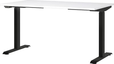 Elektrisch zit-sta Bureau Galileo Wit - Zwart - 140x80cm - Hoogte 120 cm - In hoogte verstelbaar
