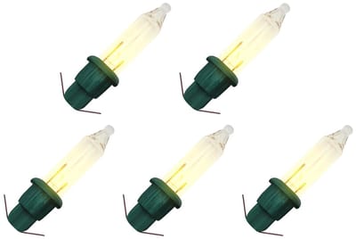 OE Lightning Reserve Kerstlampjes - 5 stuks - Groene Insteek Fitting - 2.5V/0.425W - Warm Wit Licht