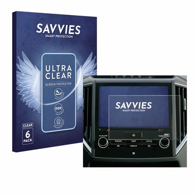 Savvies - Screenprotector voor Subaru Forester 2022-2024 8" - Folie Beschermfolie transparant 6 Stuks