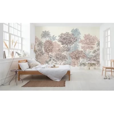 Fotobehang Painted Trees - Meerkleurig - 2,80m X 400cm