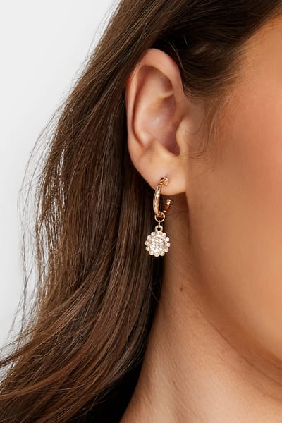 Yours Minioorringen Met Diamantjes En Oorknopjes In Goudsize One Size