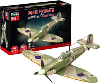 Revell Constructiespeelgoed - 00962 Brick System - Iron Maiden - Supermarine Spitfire Mk.II s High met Uitgewerkt Cockpit Bouwstenen set - 1:18