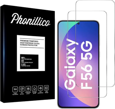 Screenprotector geschikt voor Samsung Galaxy F56 5G - 2 stuks Beschermglas van glas Transparante glazen schermbeschermfolie