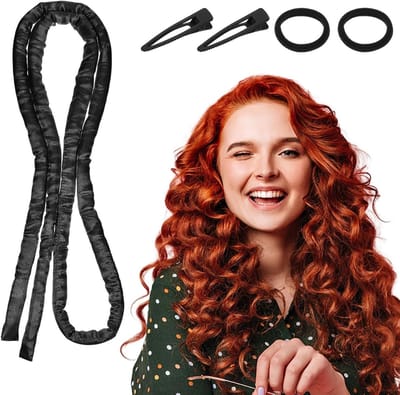 Zachte haarrollers voor hittevrije krullen, comfortabele nachtband voor slapen, perfect voor kort en lang haar, ideaal voor een moeiteloze styling zonder warmte.