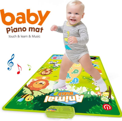 YAR Babysoundz - Babygym - speelkleed - speelkleed met boog - 3-in-1 Gym met muziek en lichtjes -85x85cm