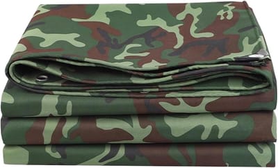 Zwaar Dekzeil - Afdekzeil Grondzeil - Spullen Beschermen - Waterdicht UV-bestendig - 5x5m - Camouflage