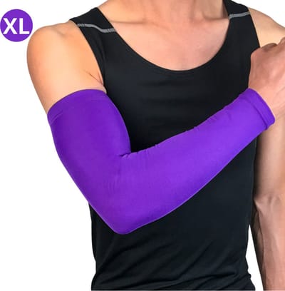Nivard Polswarmers - Armwarmers Dames - Duimopening - Wol - Armstukken - Winter - Paars - Maat XL