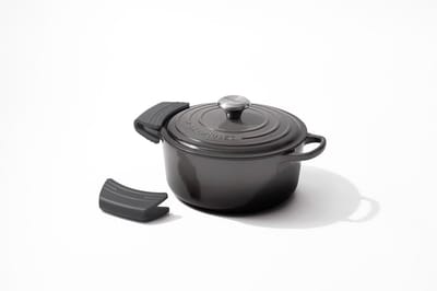 Silicone Handvatten - Keuken Accessoires - Veilig Koken - Hittebestendig Materiaal - Set van 2 - Oestergrijs