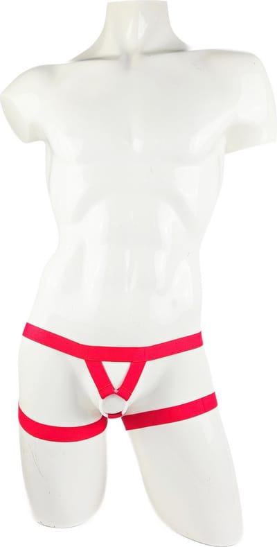BamBella ® - Maat S/M Sexy Erotische bondage Lingerie Heren onderbroek Rood mannen boxer