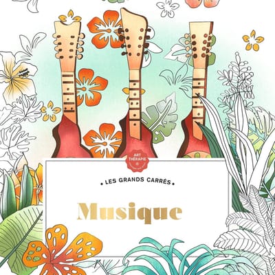 Les Grands Carrés Art Therapie - Musique - Kleurboek voor volwassenen