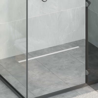 Bonde de douche 360 degrés Design fin Argent 80 cm Acier inoxydable 304