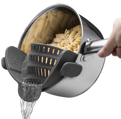 Allecto - Siliconen Zeef - Afwasmachinebestendig - Perfect voor Pasta en Groenten - Geschikt voor Pannen en Potten - Ideaal voor Koken