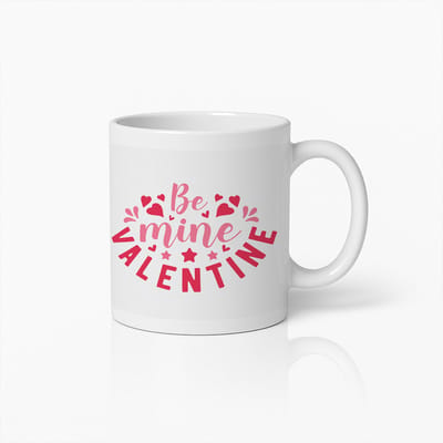 Koffiemok 330ml – "Wees mijn Valentijn" Romantisch Hartjes Design – Valentijnsdag Cadeau voor Stellen, Geliefden, Partner