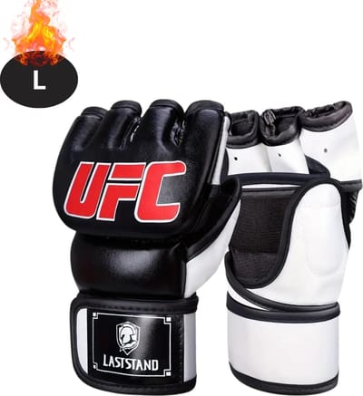 Nivard MMA Handschoenen - Gloves - Sparring Handschoenen - Heren - Dames - Grappling - Bokshandschoenen - Vecht Handschoenen - Wit - L