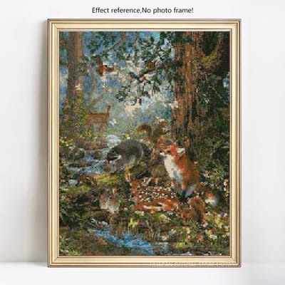 Broderie Diamant 5D DIY Animal Renard Mosaïque Diamant Broderie Diamant Affichage Complet Peinture Diamant 20X30CM gray