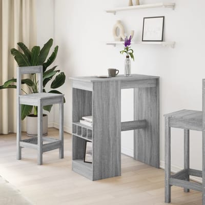 vidaXL - Bartafel - met - rekken - 90x47,5x103,5 - cm - bewerkt - hout - grijs - sonoma