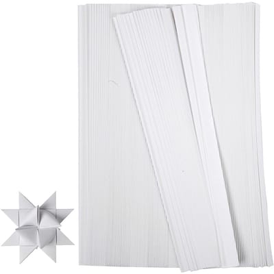 Vlechtstroken, L: 45 cm, d 4,5 cm, B: 10 mm, wit, 500 stroken/ 1 doos