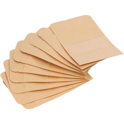 200 Pièces Sachet Debout Papier Kraft Sachet Zippé Refermable 9x14cm avec Fenêtre pour Aliment Café