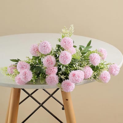 Set van 2 Kunstplanten met Hydrangea en Chrysant - Silk Bloemen voor Thuis, Tuin en Feesten