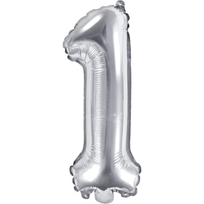 Cijfer 1 (35 cm) - Zilver