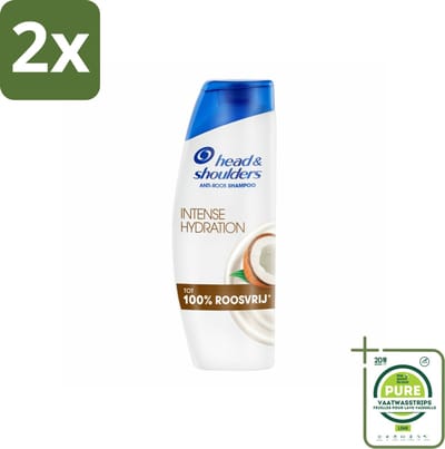 Head & Shoulders - Shampoo - Intense Hydration - 100% Roosvrij - 300 ml - Voordeelverpakking - 2 stuks - Anti-roos shampoo - Roos shampoo