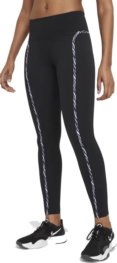 Nike NIKE ONE LUXE ICON CLASH WOMENS L Sportlegging Dames Lang Zwart XS