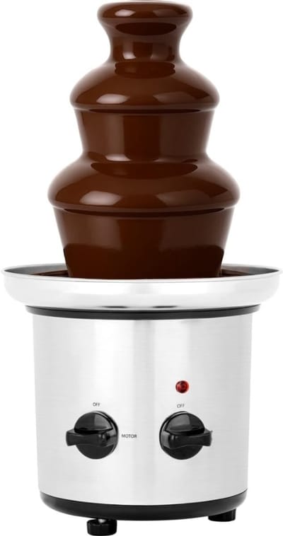RVV® Chocoladefontein - Chocolade fontein - Chocolade druppels - Zilver - ‎22cm x 22cm x 40cm