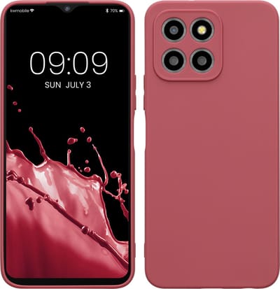 kwmobile telefoonhoesje geschikt voor HONOR X8 5G / X6 / 70 Lite 5G - Hoesje voor smartphone - Precisie camera uitsnede - In donkerroze