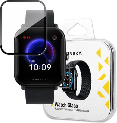 Wozinsky Serie - Hybride Beschermglas - Xiaomi Amazfit Bip U - Zwarte Rand