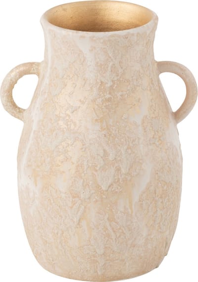 J-Line vaas Amphore Terra - keramiek - roze/goud - small - 30 cm hoog