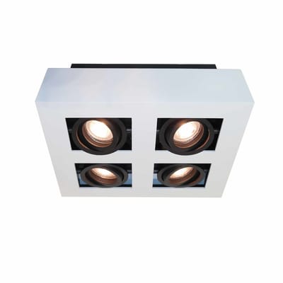 Artdelight - Spot Bosco 4 lichts L 25 cm B 25 cm wit-zwart