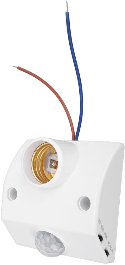 Allecto - Lamphouder met bewegingssensor - E27 licht - Automatisch inschakelen - Nachtlicht - Menselijke lichaamsinductie - Comfortabel en energieb...