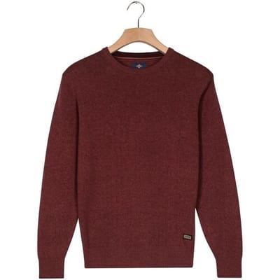 Baileys Trui Crew Neck Allover Fine Two-Tone Texture Mauve Melange / male