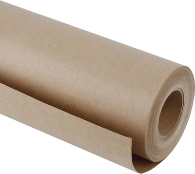 Kraftpapier Rol 61 cm x 30 m - Gerecycled Papier voor Handwerk, Kunst en Verpakking