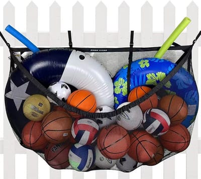Opbergtas voor zwembad, opbergtas voor speelgoed, zand, net, drijvend speelgoed, zwembad, opvouwbaar, groot net, drijvend speelgoed