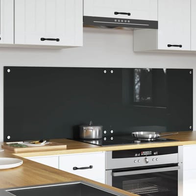 vidaXL - Keukenachterwand - 2 - st - Donkergrijs - 80 - x - 50 - cm - gehard - glas