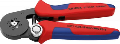 KNIPEX Zelfinstellende krimptangen voor adereindhulzen, met zij-invoering